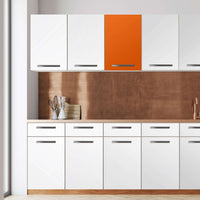 Klebefolie für die Küche -Orange Dark- Wandschrank 40x60 cm - Front