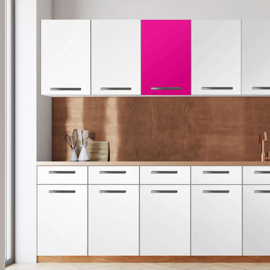 Klebefolie für die Küche -Pink Dark- Wandschrank 40x60 cm - Front