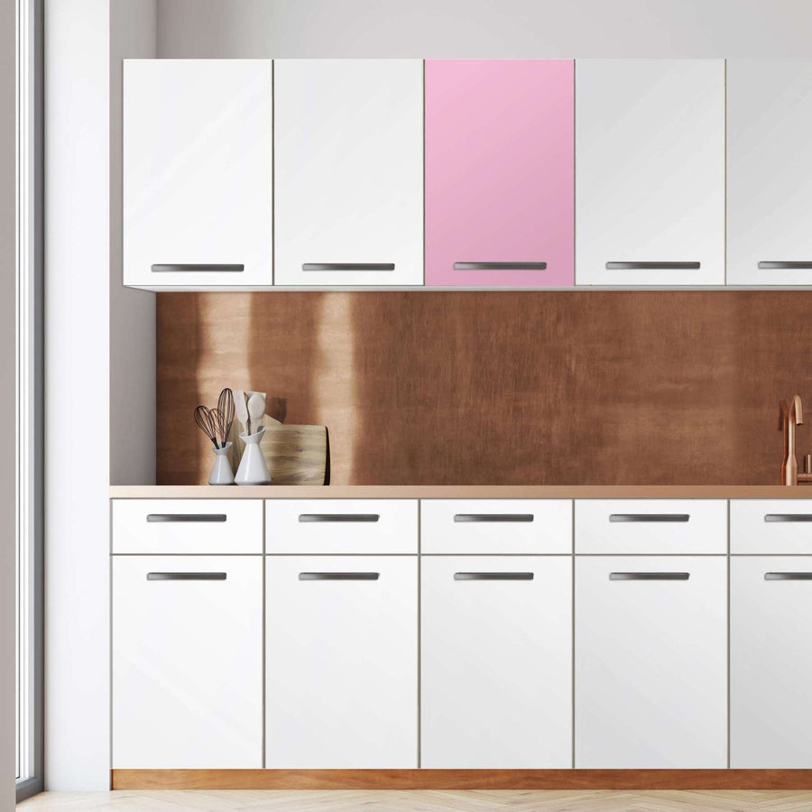 Klebefolie für die Küche -Pink Light- Wandschrank 40x60 cm - Front