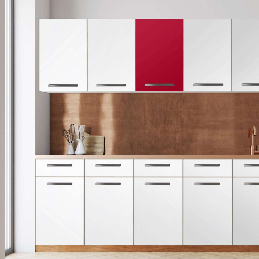 Klebefolie für die Küche -Rot Dark- Wandschrank 40x60 cm - Front