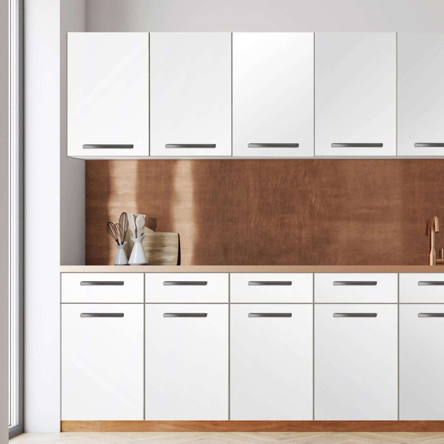 Klebefolie für die Küche -Weiß- Wandschrank 40x60 cm - Front