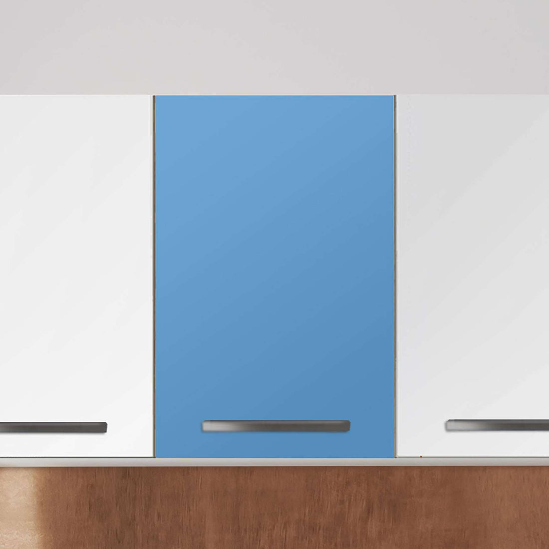 Klebefolie für die Küche Blau Light - Wandschrank 40x60 cm - Zoom