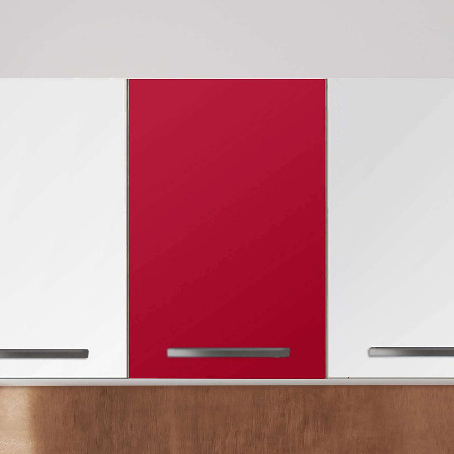 Klebefolie für die Küche Rot Dark - Wandschrank 40x60 cm - Zoom