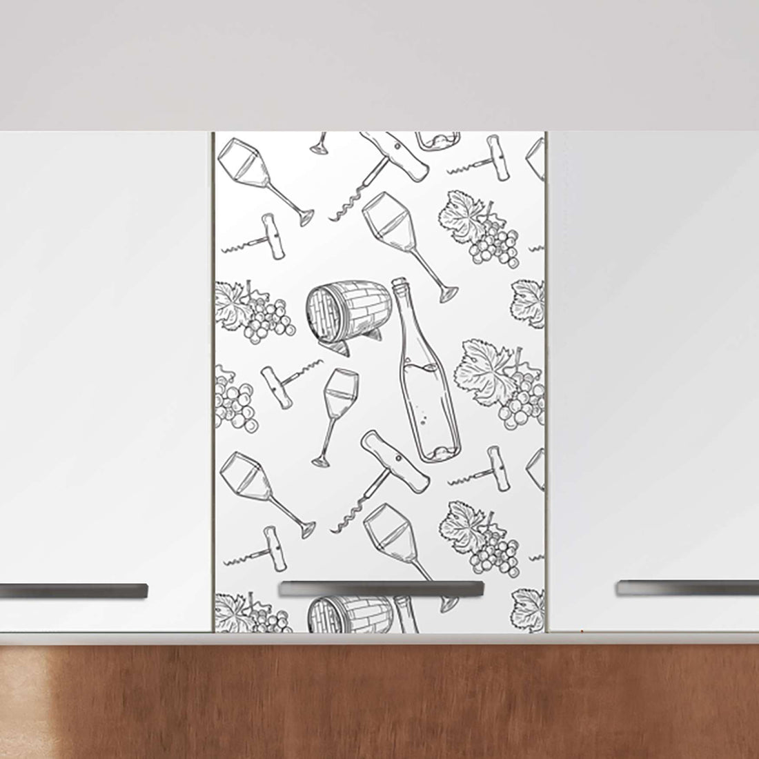 Klebefolie für die Küche Vino - Wandschrank 40x60 cm - Zoom