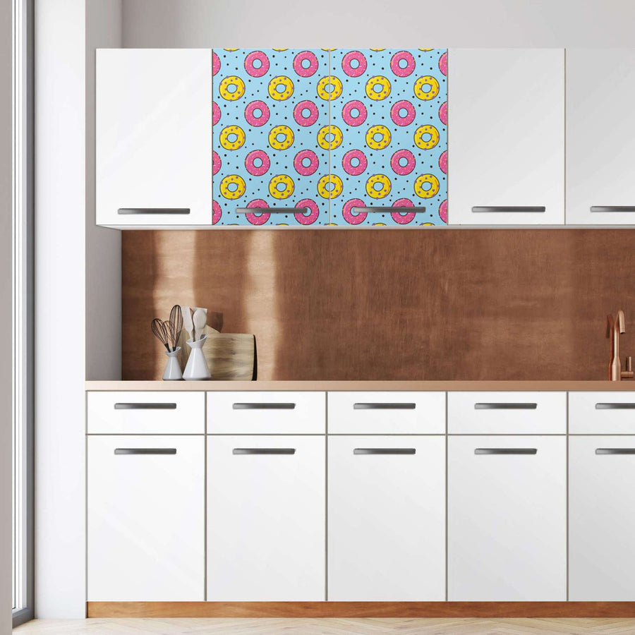 Klebefolie für die Küche -Donutparty- Wandschrank 80x60 cm - Front