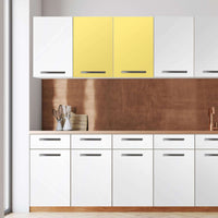 Klebefolie für die Küche -Gelb Light- Wandschrank 80x60 cm - Front