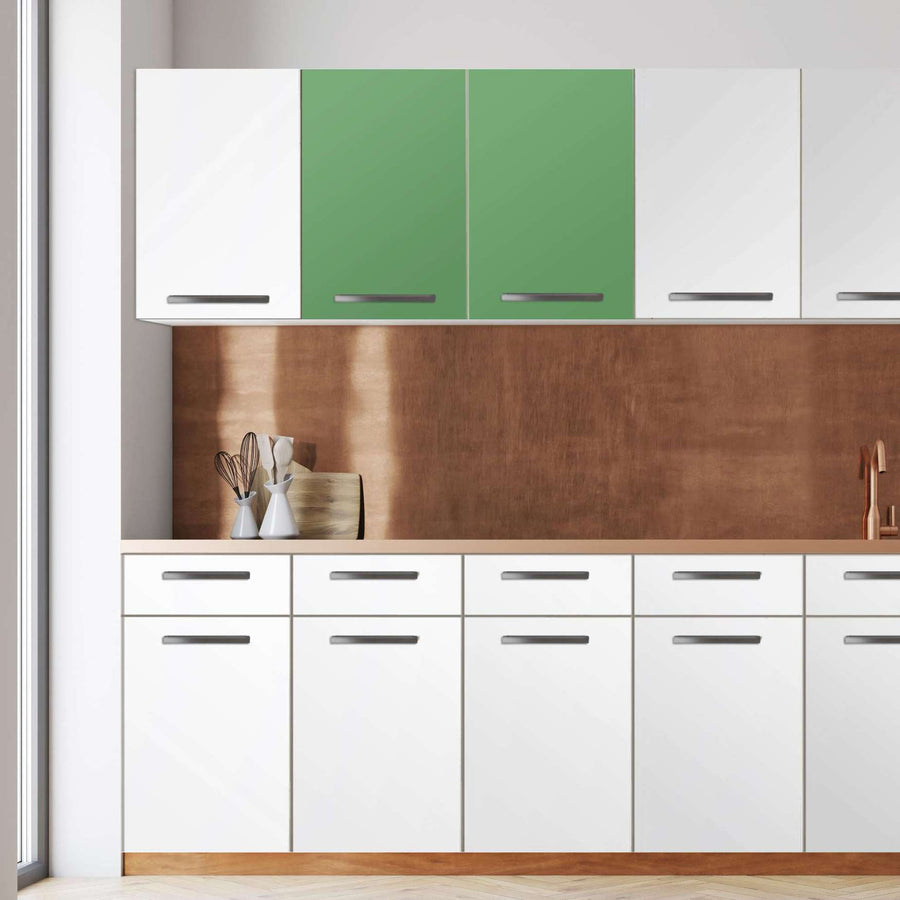 Klebefolie für die Küche -Grün Light- Wandschrank 80x60 cm - Front
