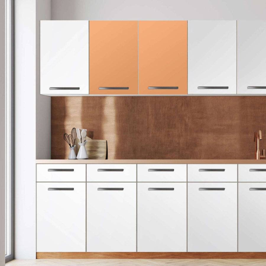 Klebefolie für die Küche -Orange Light- Wandschrank 80x60 cm - Front