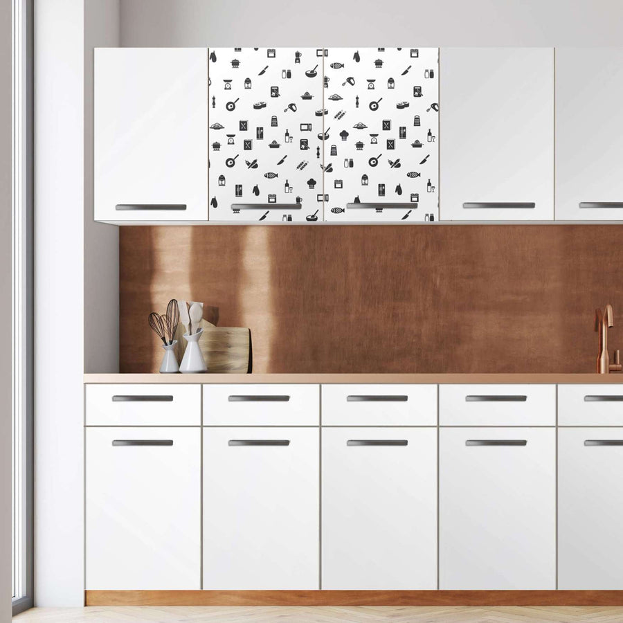 Klebefolie für die Küche -Tasty- Wandschrank 80x60 cm - Front
