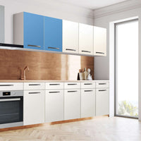 Klebefolie für die Küche Blau Light - Wandschrank 80x60 cm - Seite