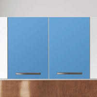 Klebefolie für die Küche Blau Light - Wandschrank 80x60 cm - Zoom
