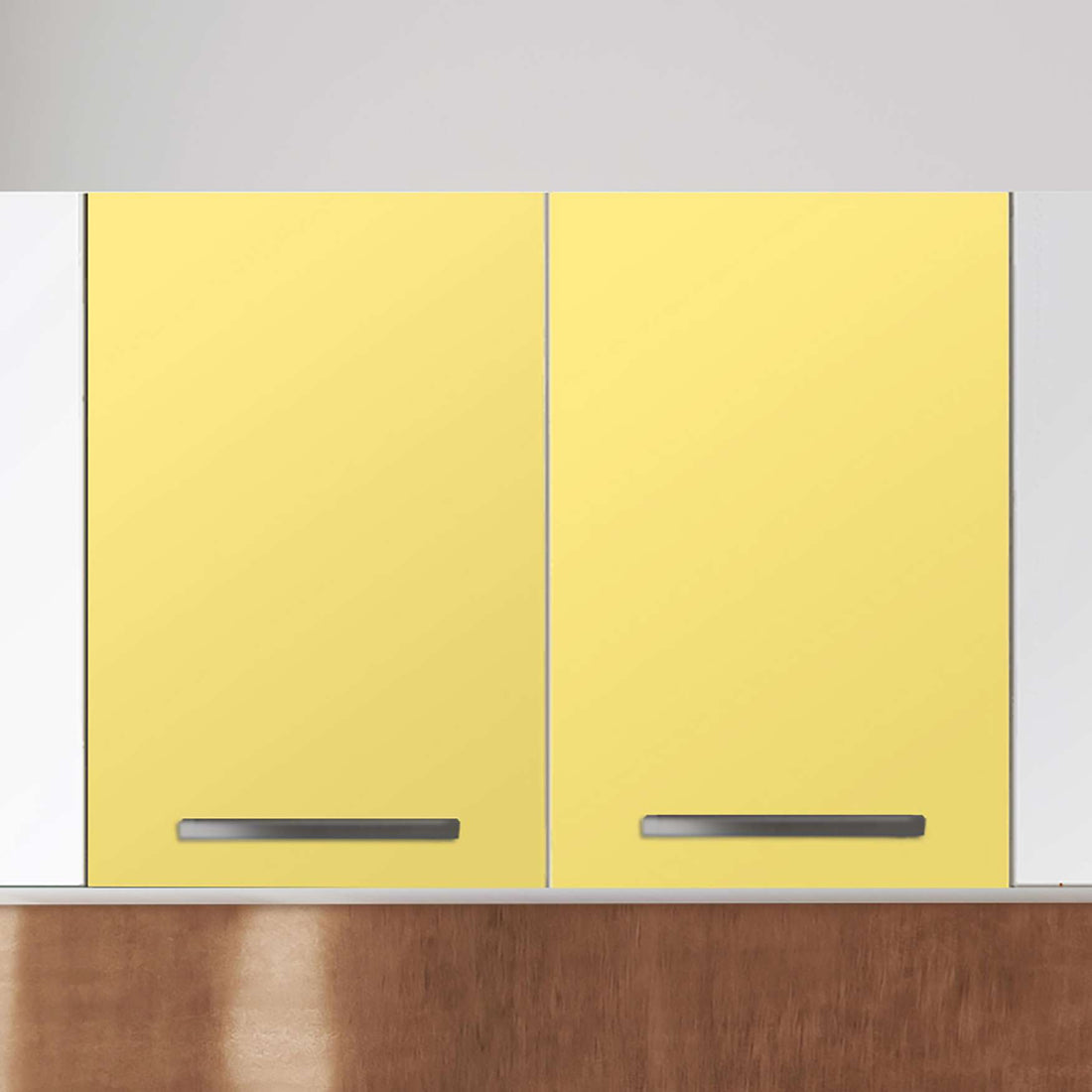 Klebefolie für die Küche Gelb Light - Wandschrank 80x60 cm - Zoom
