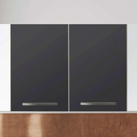 Klebefolie für die Küche Grau Dark - Wandschrank 80x60 cm - Zoom