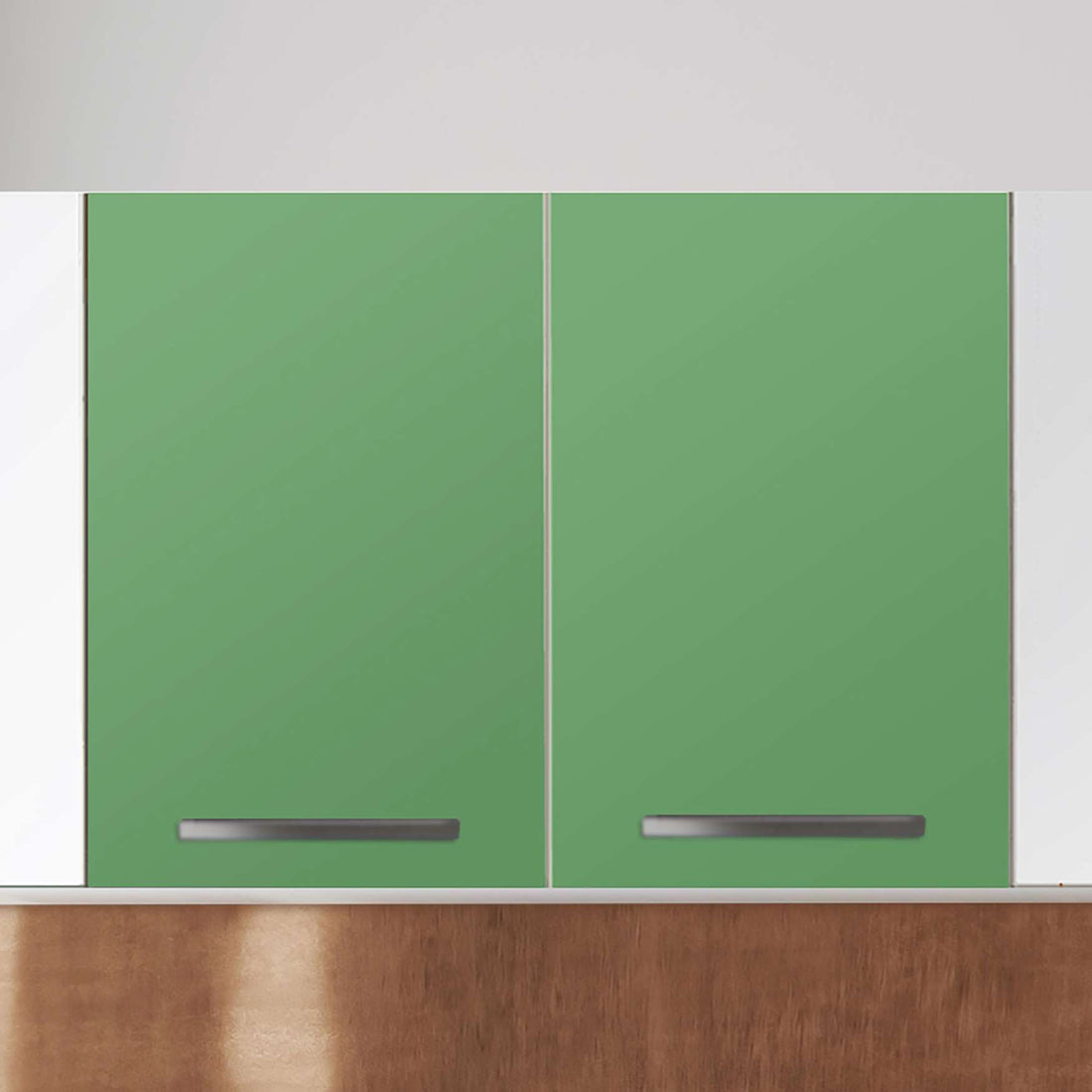 Klebefolie für die Küche Grün Light - Wandschrank 80x60 cm - Zoom