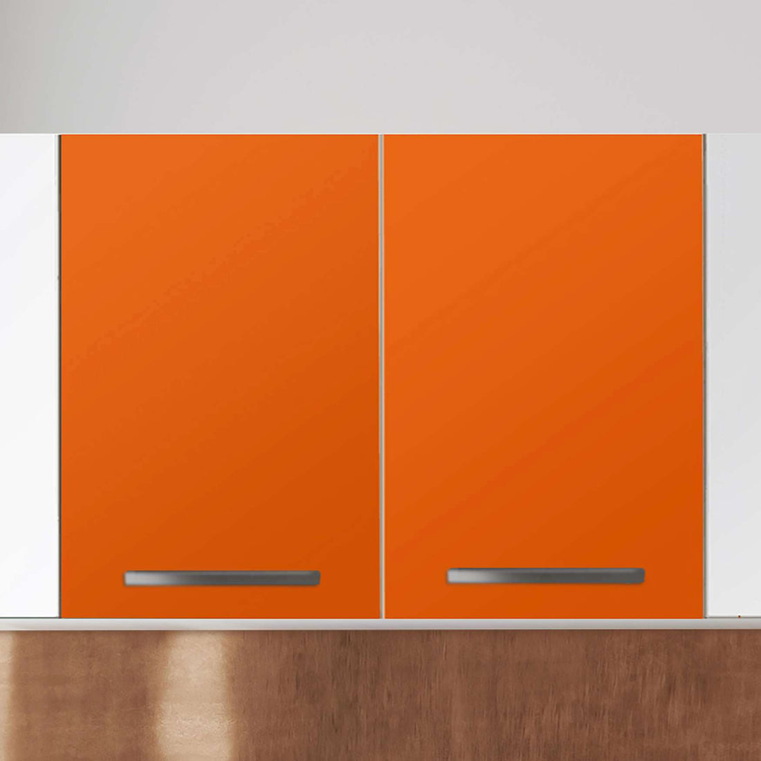 Klebefolie für die Küche Orange Dark - Wandschrank 80x60 cm - Zoom