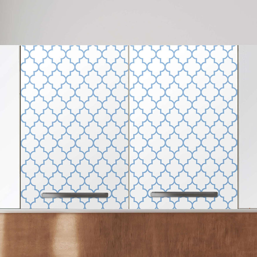 Klebefolie für die Küche Retro Pattern - Blau - Wandschrank 80x60 cm - Zoom