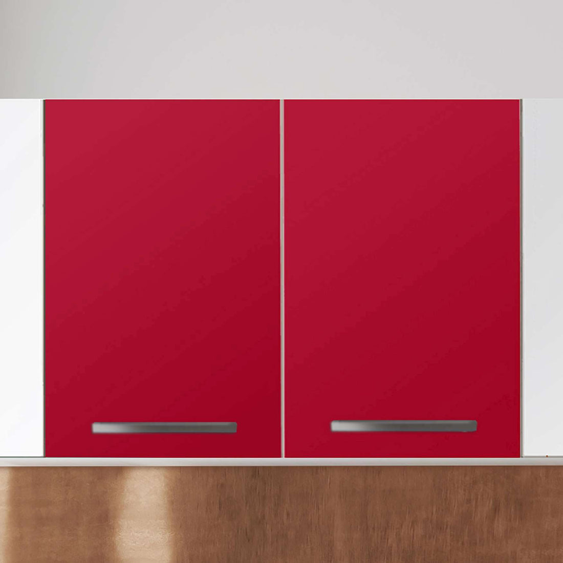 Klebefolie für die Küche Rot Dark - Wandschrank 80x60 cm - Zoom