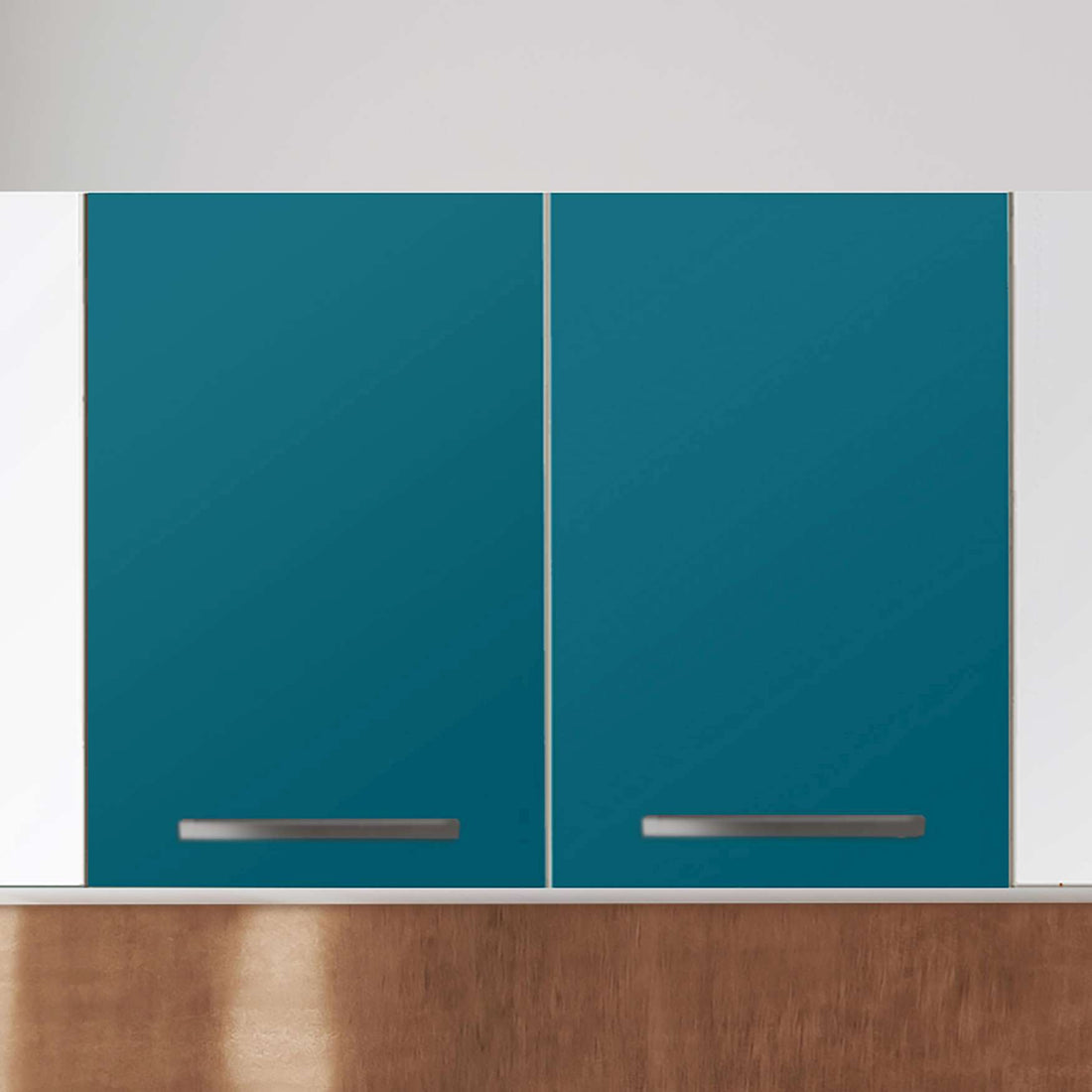 Klebefolie für die Küche Türkisgrün Dark - Wandschrank 80x60 cm - Zoom