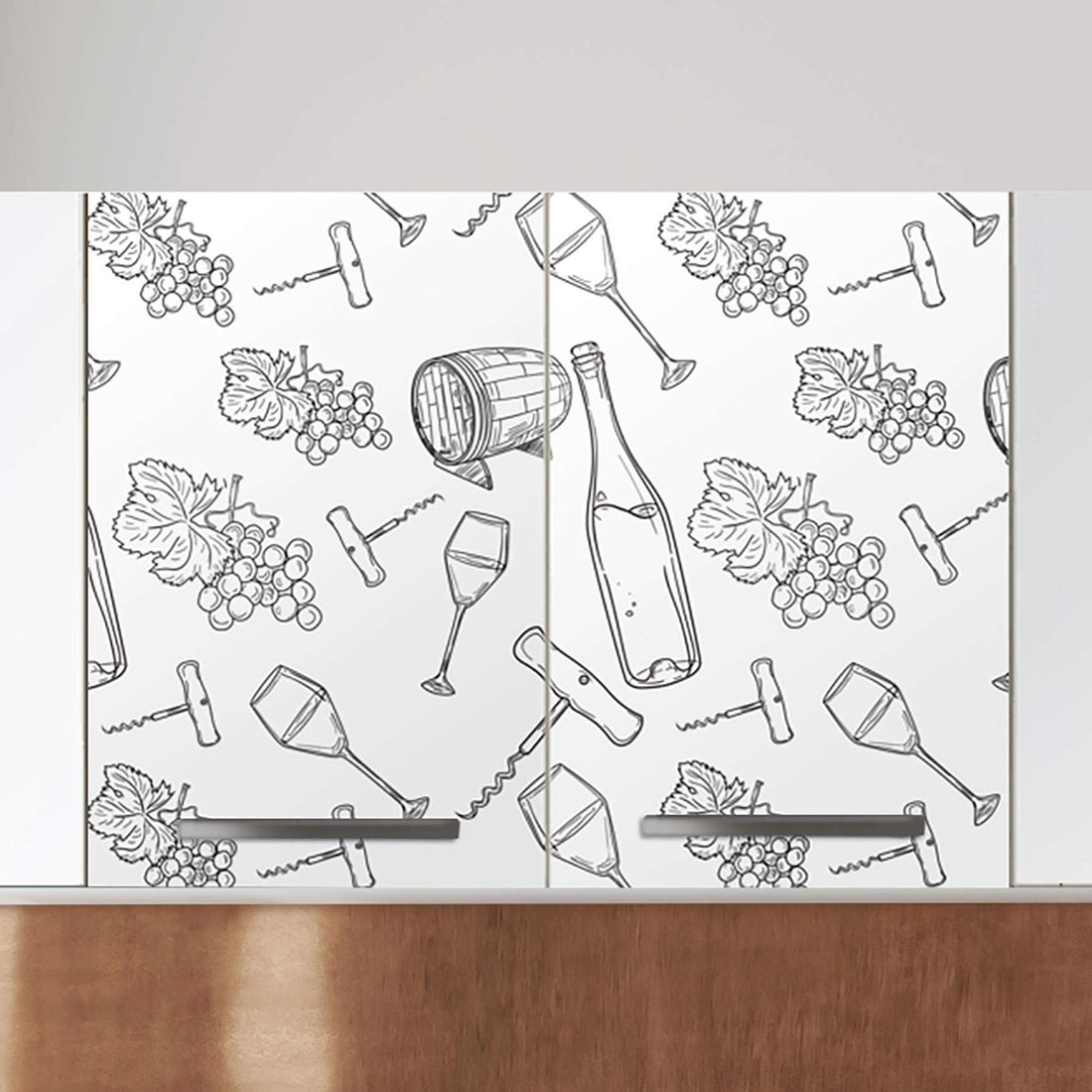 Klebefolie für die Küche Vino - Wandschrank 80x60 cm - Zoom