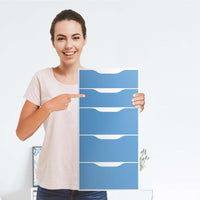 Klebefolie für Möbel Blau Light - IKEA Alex 5 Schubladen - Folie