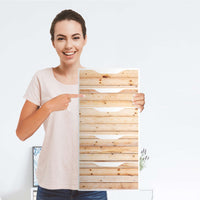 Klebefolie für Möbel Bright Planks - IKEA Alex 5 Schubladen - Folie