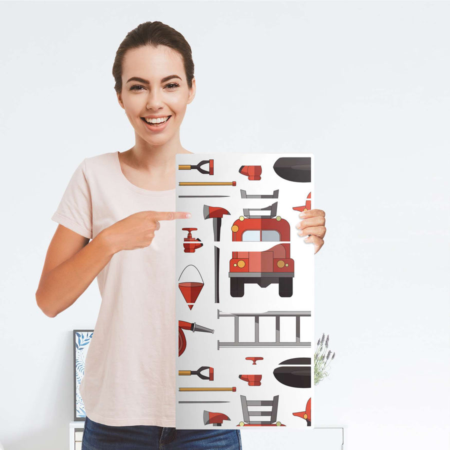 Klebefolie für Möbel Firefighter - IKEA Alex 5 Schubladen - Folie