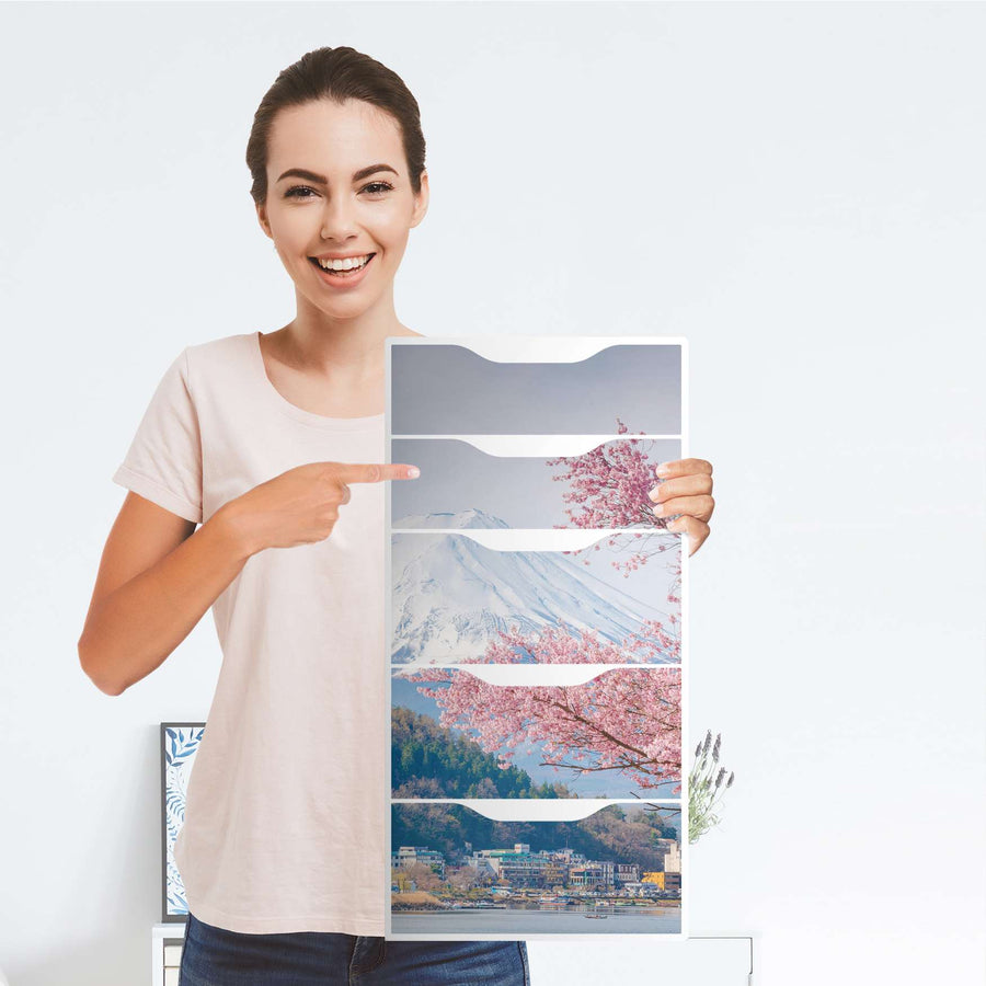 Klebefolie für Möbel Mount Fuji - IKEA Alex 5 Schubladen - Folie