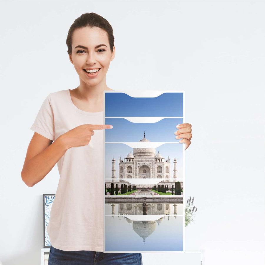 Klebefolie für Möbel Taj Mahal - IKEA Alex 5 Schubladen - Folie