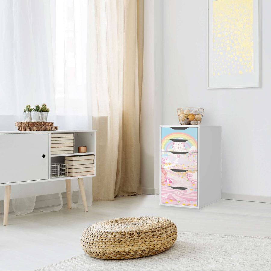 Klebefolie für Möbel Candyland - IKEA Alex 5 Schubladen - Kinderzimmer