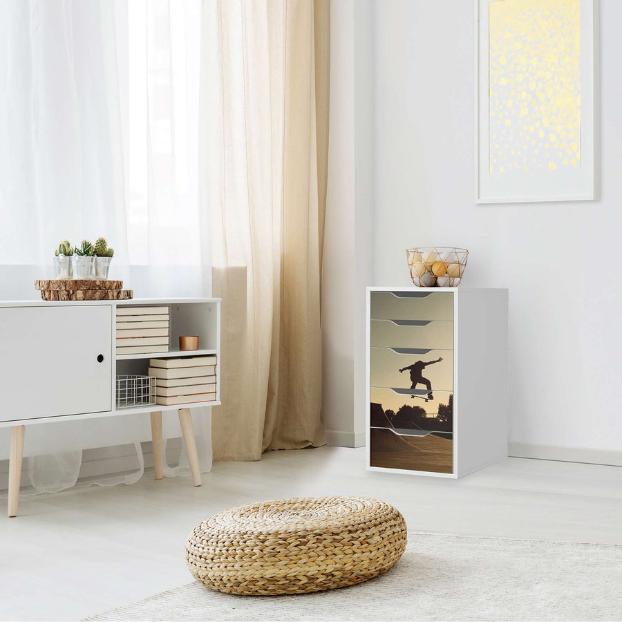 Klebefolie für Möbel Skater - IKEA Alex 5 Schubladen - Kinderzimmer