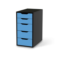 Klebefolie für Möbel Blau Light - IKEA Alex 5 Schubladen - schwarz