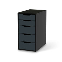 Klebefolie für Möbel Blaugrau Dark - IKEA Alex 5 Schubladen - schwarz