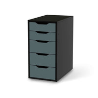 Klebefolie für Möbel Blaugrau Light - IKEA Alex 5 Schubladen - schwarz