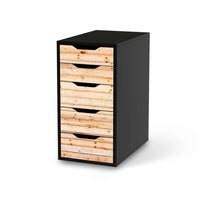 Klebefolie für Möbel Bright Planks - IKEA Alex 5 Schubladen - schwarz