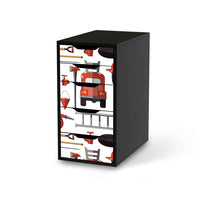 Klebefolie für Möbel Firefighter - IKEA Alex 5 Schubladen - schwarz