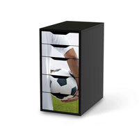 Klebefolie für Möbel Footballmania - IKEA Alex 5 Schubladen - schwarz