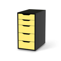 Klebefolie für Möbel Gelb Light - IKEA Alex 5 Schubladen - schwarz