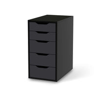 Klebefolie für Möbel Grau Dark - IKEA Alex 5 Schubladen - schwarz