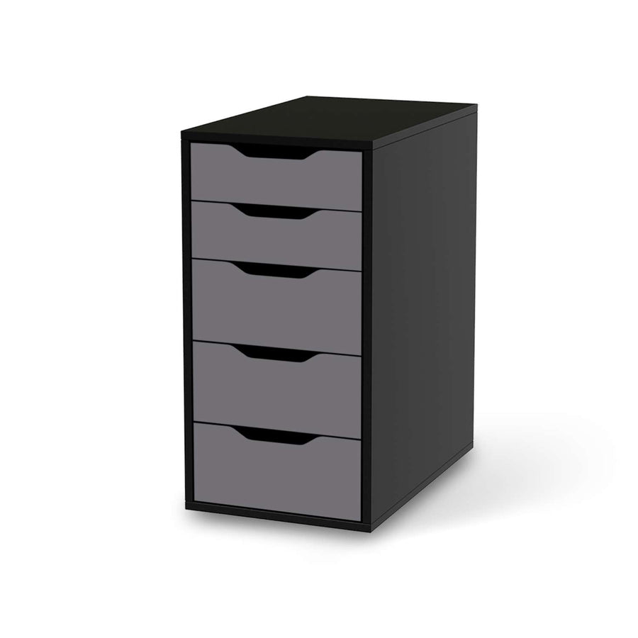 Klebefolie für Möbel Grau Light - IKEA Alex 5 Schubladen - schwarz