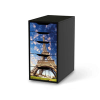 Klebefolie für Möbel La Tour Eiffel - IKEA Alex 5 Schubladen - schwarz