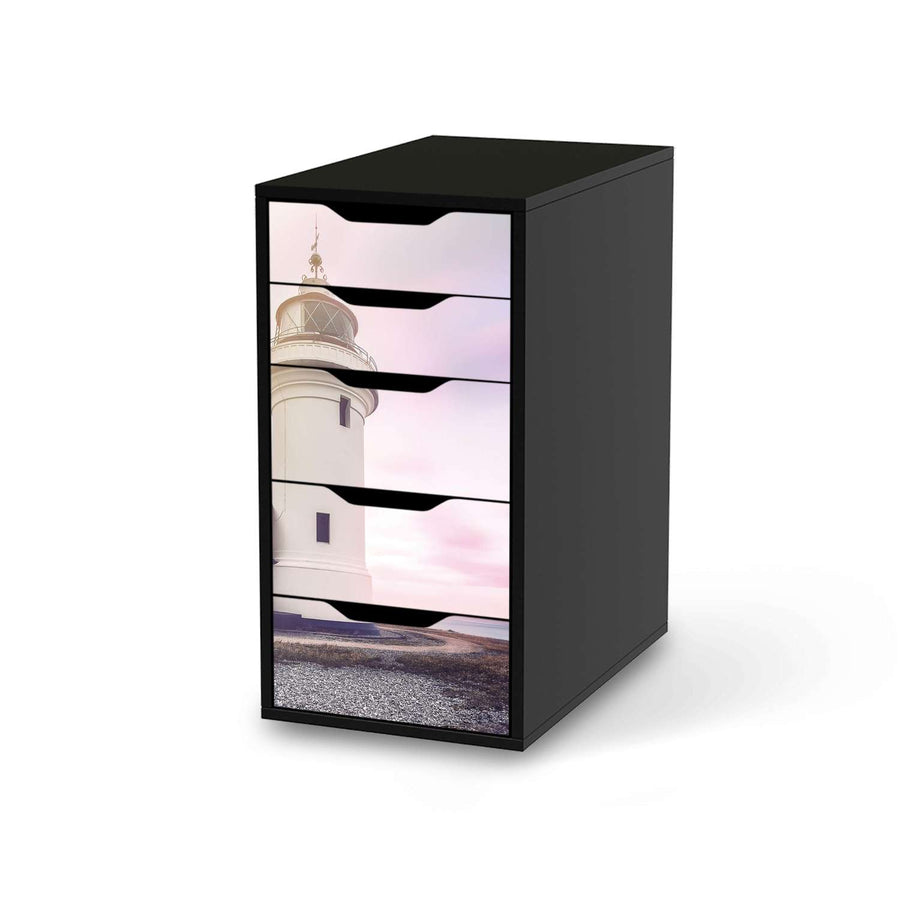 Klebefolie für Möbel Lighthouse - IKEA Alex 5 Schubladen - schwarz