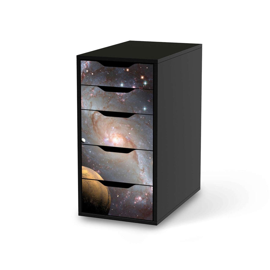 Klebefolie für Möbel Milky Way - IKEA Alex 5 Schubladen - schwarz