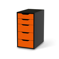 Klebefolie für Möbel Orange Dark - IKEA Alex 5 Schubladen - schwarz