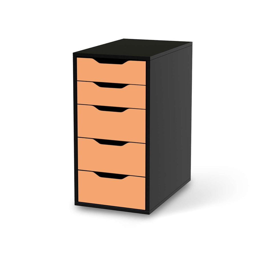 Klebefolie für Möbel Orange Light - IKEA Alex 5 Schubladen - schwarz