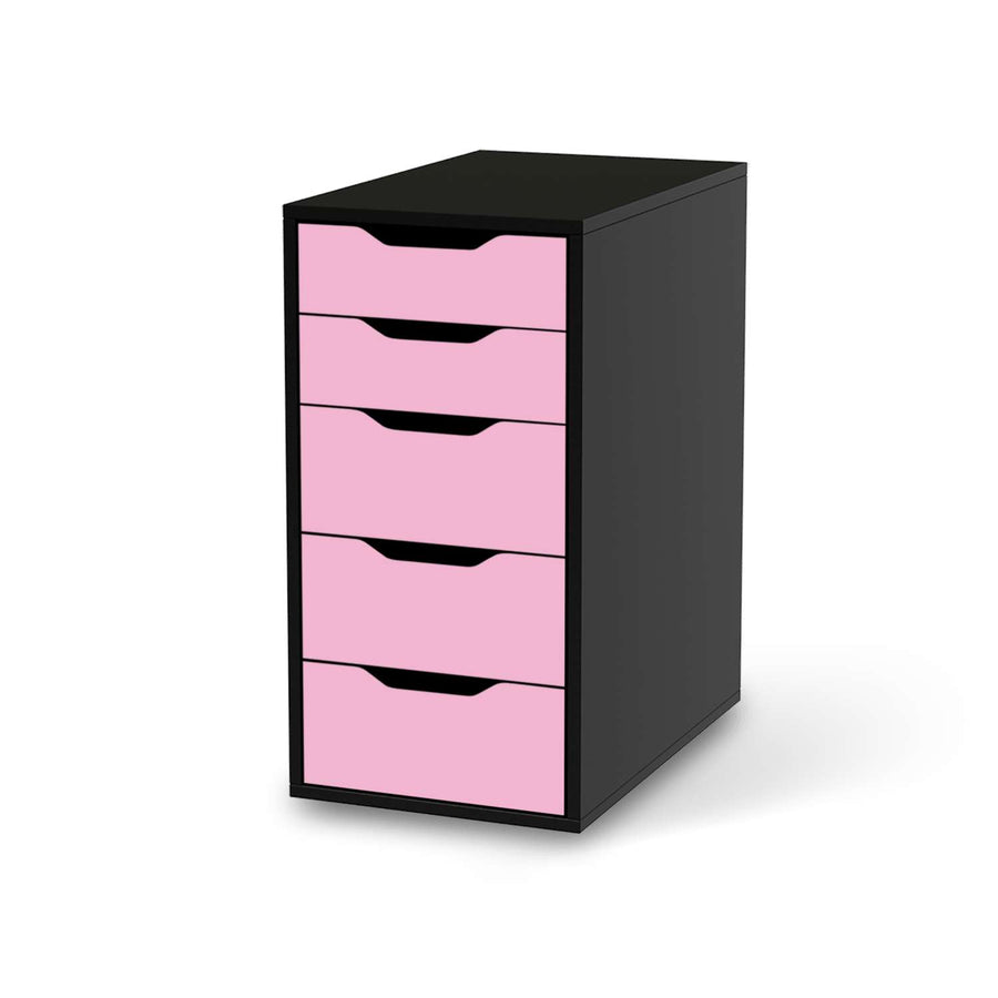 Klebefolie für Möbel Pink Light - IKEA Alex 5 Schubladen - schwarz