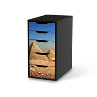 Klebefolie für Möbel Pyramids - IKEA Alex 5 Schubladen - schwarz