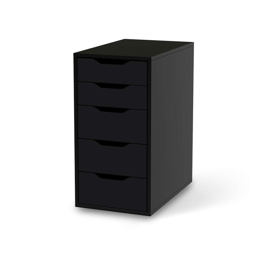 Klebefolie für Möbel Schwarz - IKEA Alex 5 Schubladen - schwarz