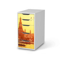 Klebefolie für Möbel Bangkok Sunset - IKEA Alex 5 Schubladen - weiss