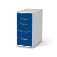Klebefolie für Möbel Blau Dark - IKEA Alex 5 Schubladen - weiss