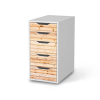 Klebefolie für Möbel Bright Planks - IKEA Alex 5 Schubladen - weiss